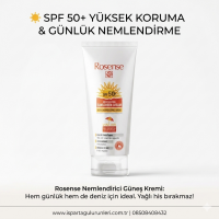 Rosense 50 SPF Nemlendirici Güneş Kremi 150 ml (Leke Karşıtı & Yüksek Koruma)