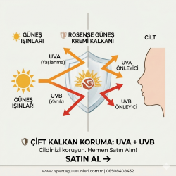 Rosense 50 SPF Nemlendirici Güneş Kremi 150 ml (Leke Karşıtı & Yüksek Koruma)