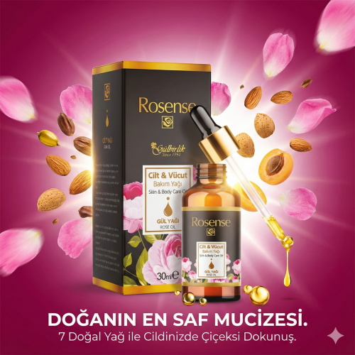 Rosense Besleyici ve Canlandırıcı Cilt Bakım Yağı 30 ml