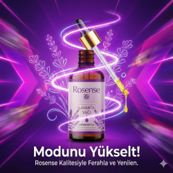 Rosense %100 Doğal Saf Lavanta Yağı 30 ml - Aromaterapi Etkili