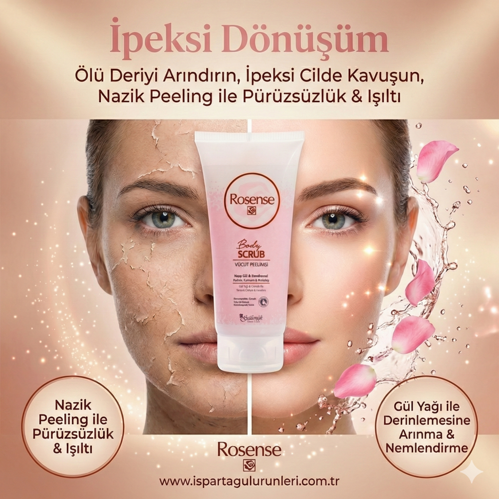 Rosense Body Scrub Rose - Arındırıcı ve Pürüzsüzleştirici Vücut Peelingi