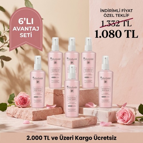 Gülbirlik Gülsuyu 6 Adet  – 125 ml | Rosense®