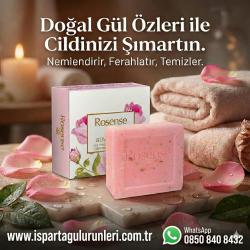 Rosense Gül Yapraklı Doğal Sabun 100g - Peeling Etkili Cilt Bakımı