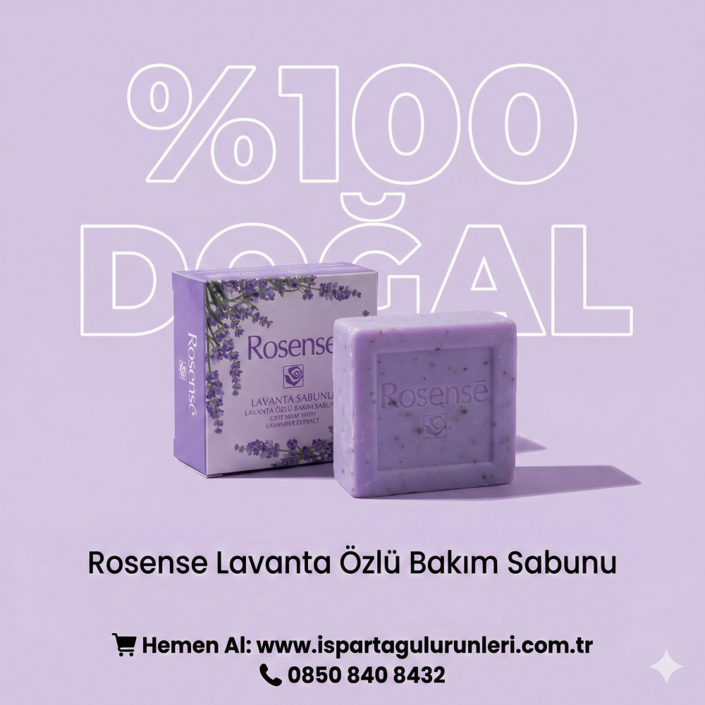 Rosense Lavanta Özlü Bakım Sabunu 100g - Rahatlatıcı & Arındırıcı