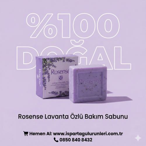 Rosense Lavanta Özlü Bakım Sabunu 100g - Rahatlatıcı & Arındırıcı