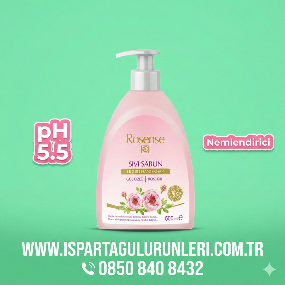 Rosense Gül Özlü Sıvı Sabun 500 ml - Nemlendirici Etkili