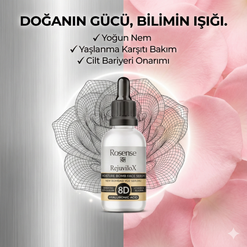 Rosense 8D Hyaluron ve Beta-Glucan Nem Bombası Yüz Serumu 30 ml